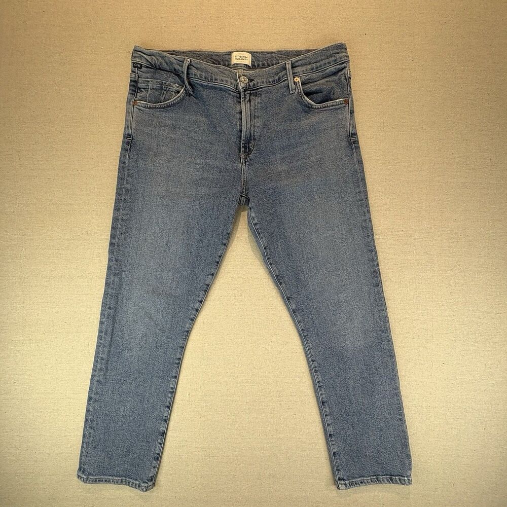 Citizens of Humanity Elsa Slim Crop Jeans 31 Womens Mid Rise Medium Wash Denim